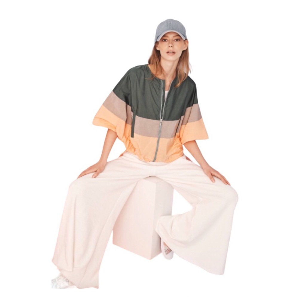 Anthropologie | Nylon Colorblocked Elevenses Windbreaker Small
